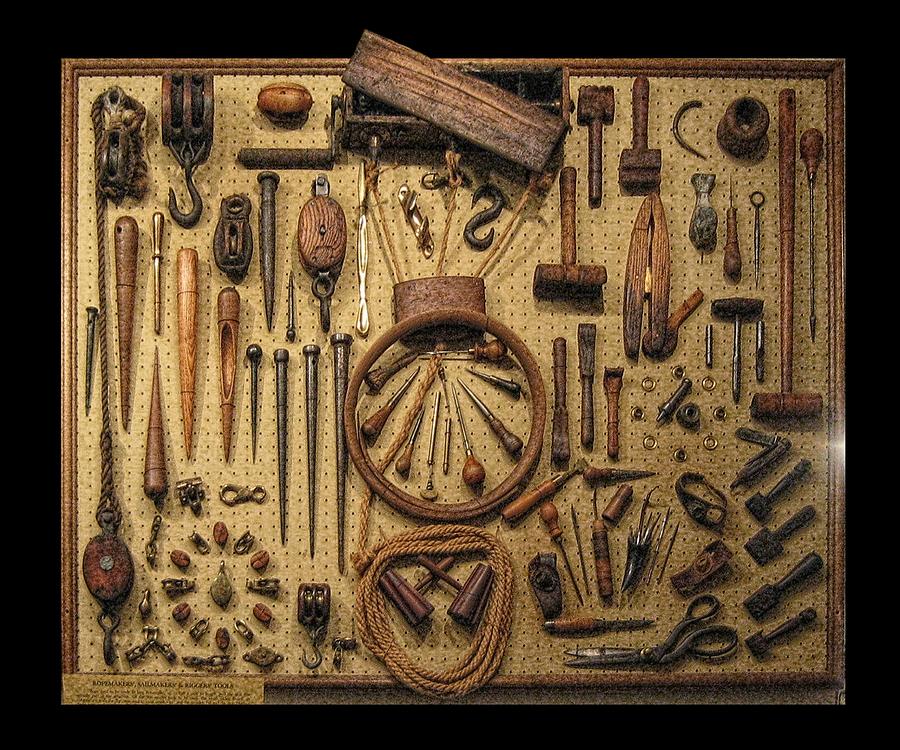 Antique Ropemaker, Sailmaker and Rigger Tools by Joe Duket
