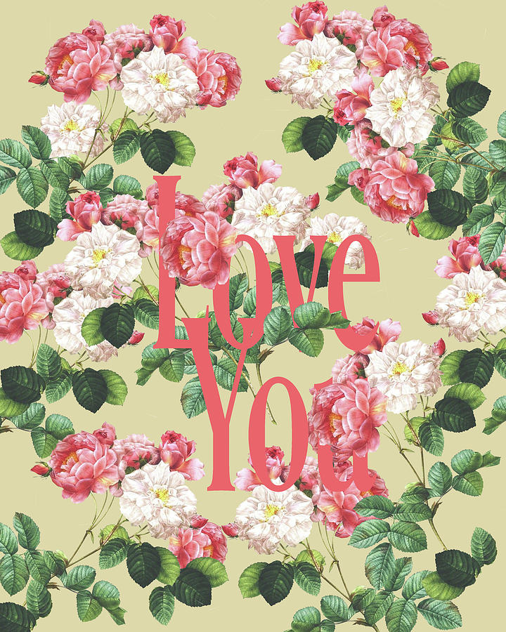 Antique Roses Love Digital Art by Nancy Merkle