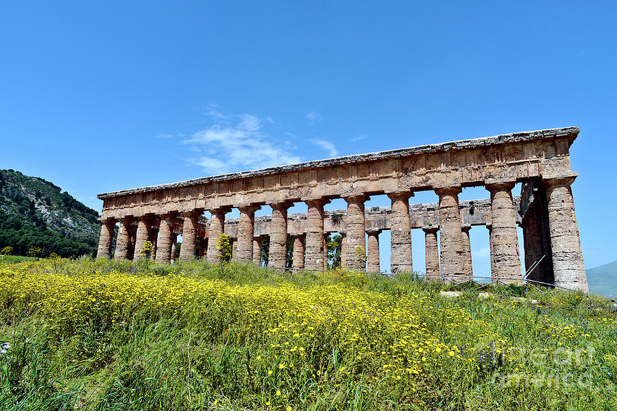 Antique Ruins of the Segesta Temple on the Sicilian Island Photograph by Silva Wischeropp