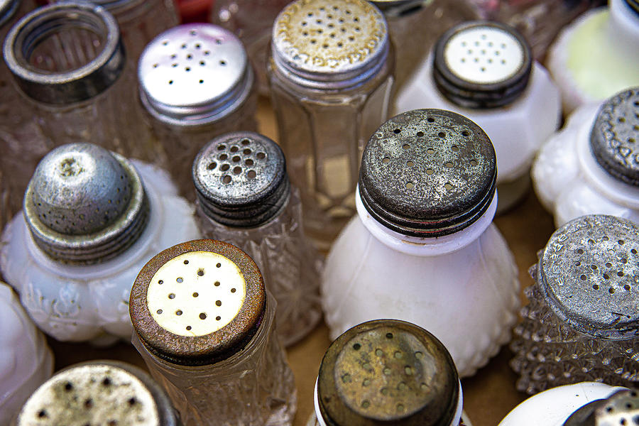 Antique Salt and Pepper Shakers Photograph by David Morehead