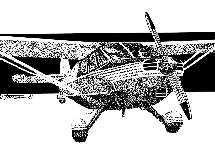Antique Stinson Drawing by Bill Tomsa