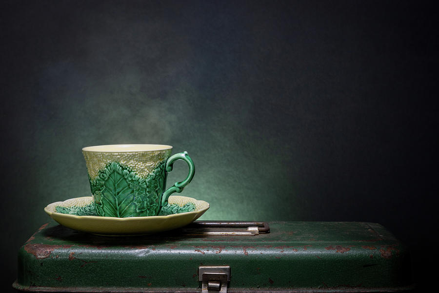 Coffee Photograph - Antique Tea Cup  by Cindy Shebley