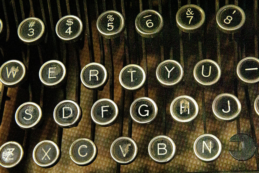 Antique Typewriter Keys Photograph by David Morehead
