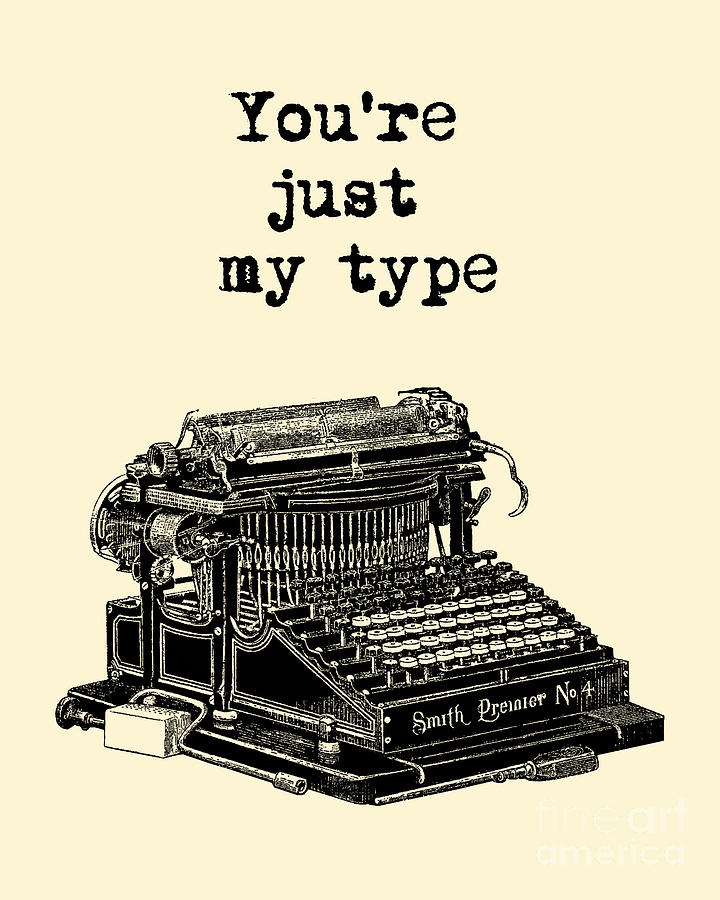 Vintage Digital Art - Antique Typewriter Love Quote by Madame Memento