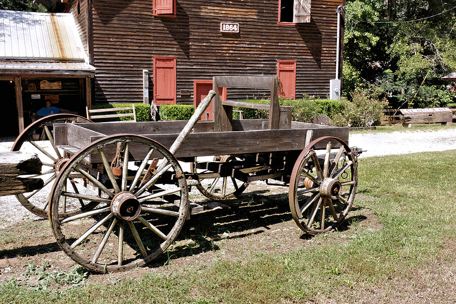 Antique Wagon At The Kymulga Grist Mill - Alabama Photograph by John ...