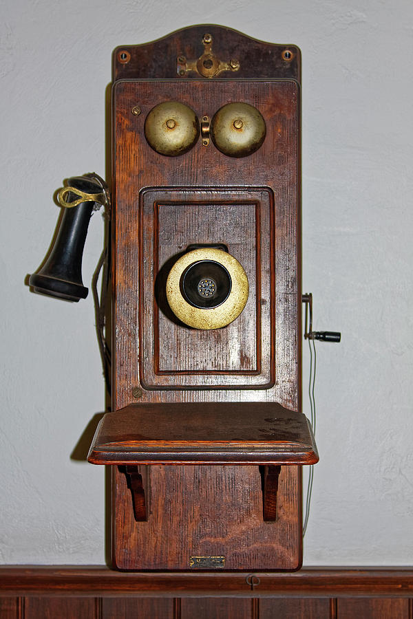 Antique Wall Phone Photograph by Sally Weigand