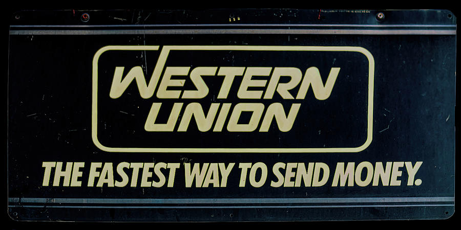Antique Western Union wall sign Photograph by Flees Photos