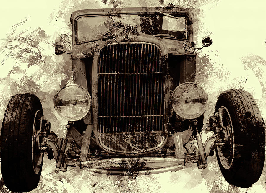 Antiqued 1940s Ford  Photograph by Cathy Anderson