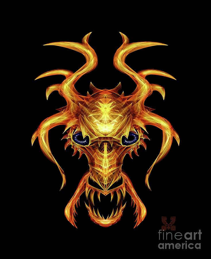 Antler Dragon One Digital Art by Dale Crum