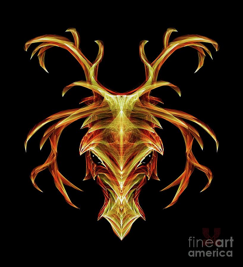 Antler Dragon Two Digital Art by Dale Crum