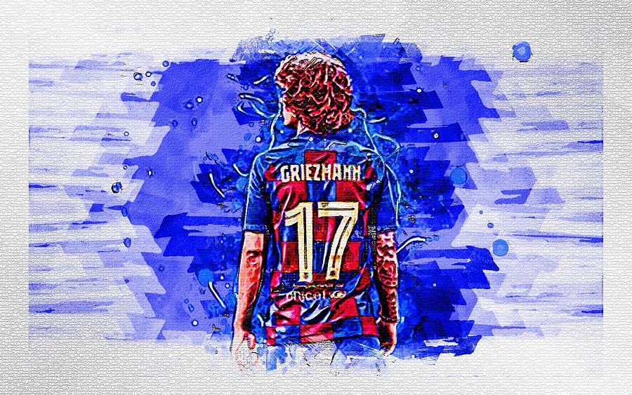 Antoine Griezmann Back View 2019 Barcelona FC French Footballers Laliga ...