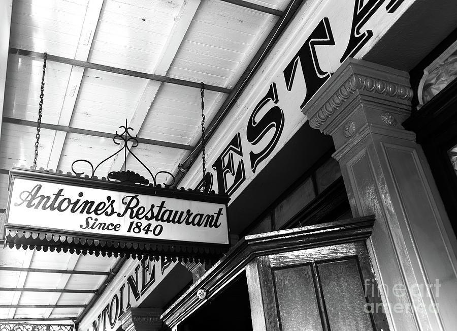 Antoines Restaurant Monochrome in New Orleans Photograph by John Rizzuto