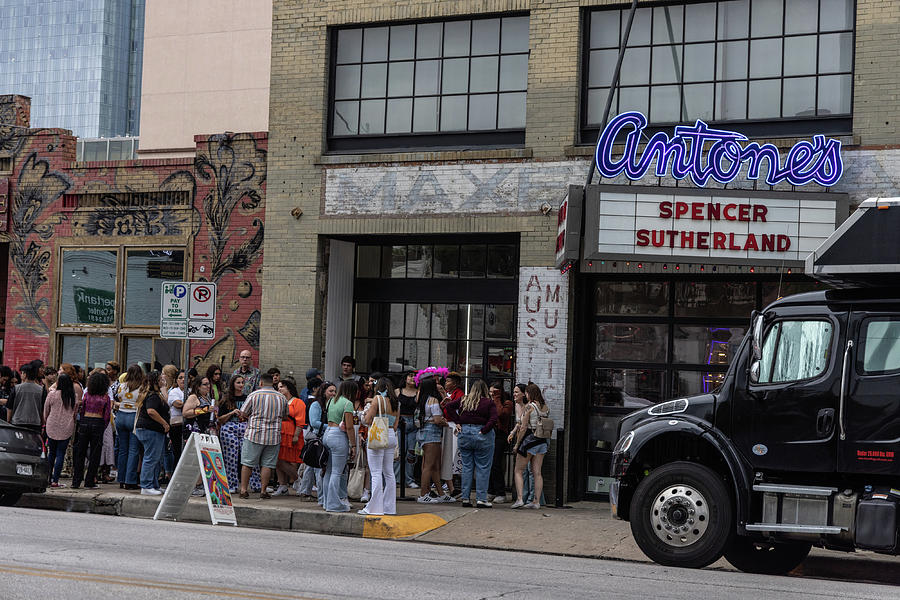 Antones Downtown Austin TX with crowd outside  Photograph by John McGraw