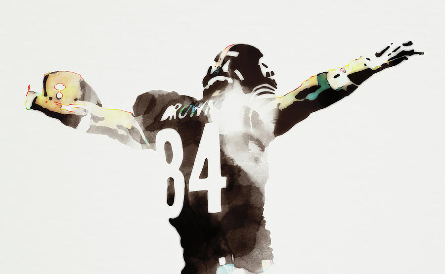 Antonio Brown 3e Mixed Media by Brian Reaves