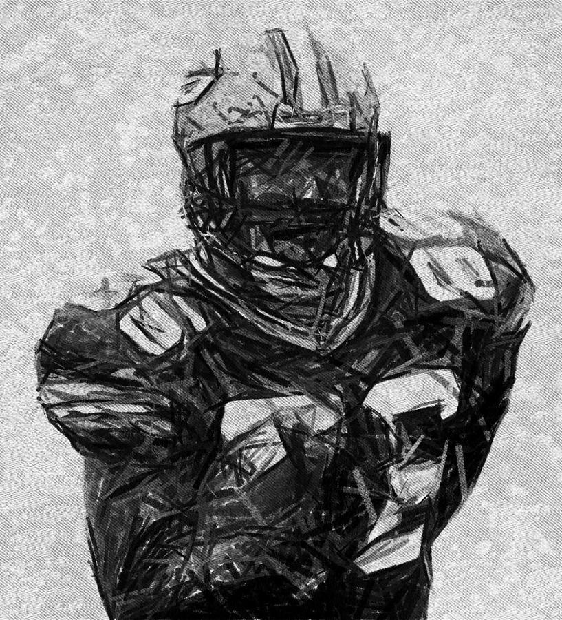 Antonio Freeman - Green Bay Packers Digital Art by Bob Smerecki - Pixels