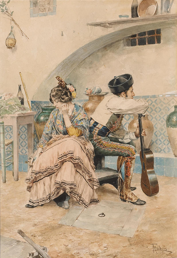 ANTONIO MARIA FABRES Y COSTA  After the performance Painting by Artistic Rifki