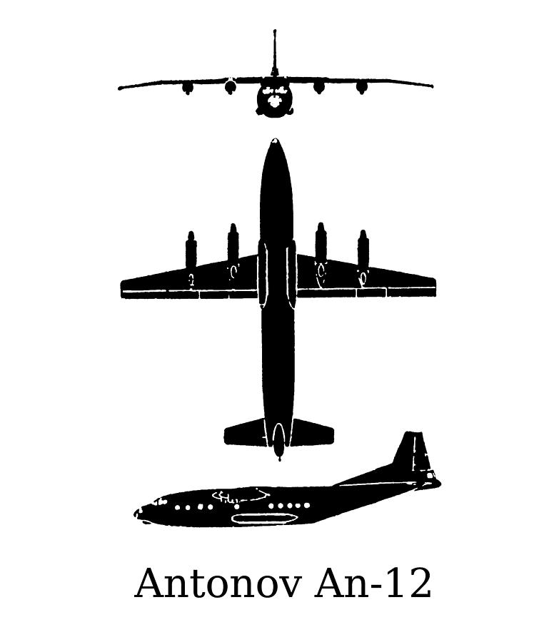Antonov AN 12 Digital Art by Roy Pedersen