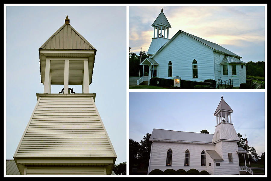 Flag Photograph - Antrim United Methodist Church Collage by Kathy K McClellan