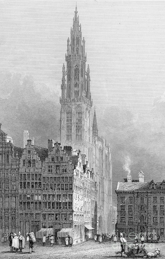 ANTWERP, BELGIUM, c1831 Drawing by Samuel Prout