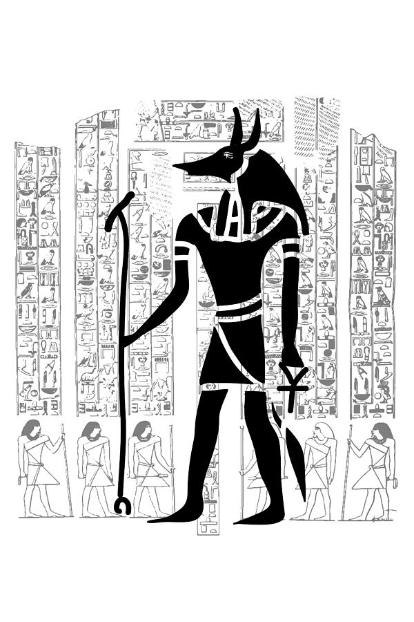Anubis Egyptian Mythology Digital Art by N Kirouac