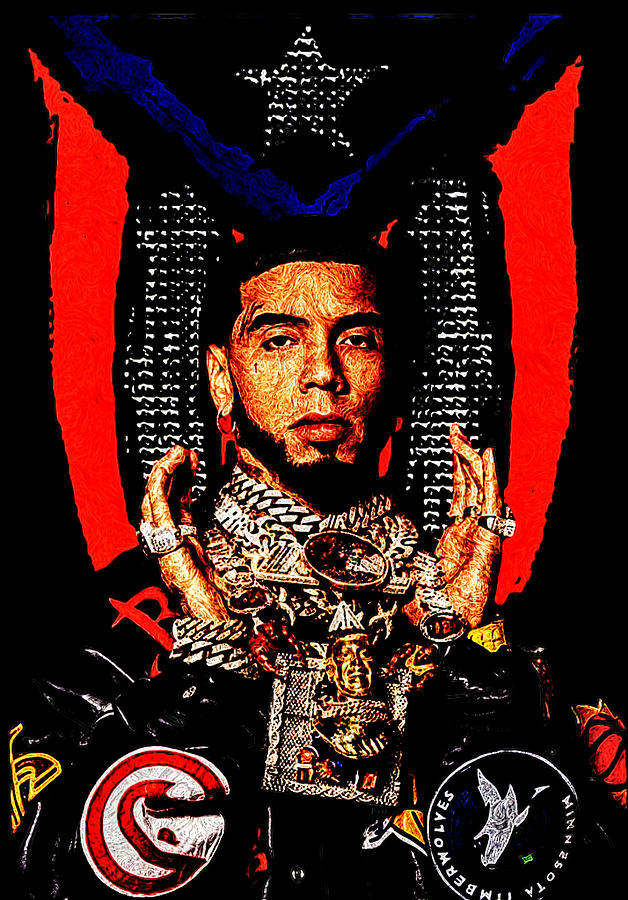 Anuel AA Painting by Vanessa Sisk