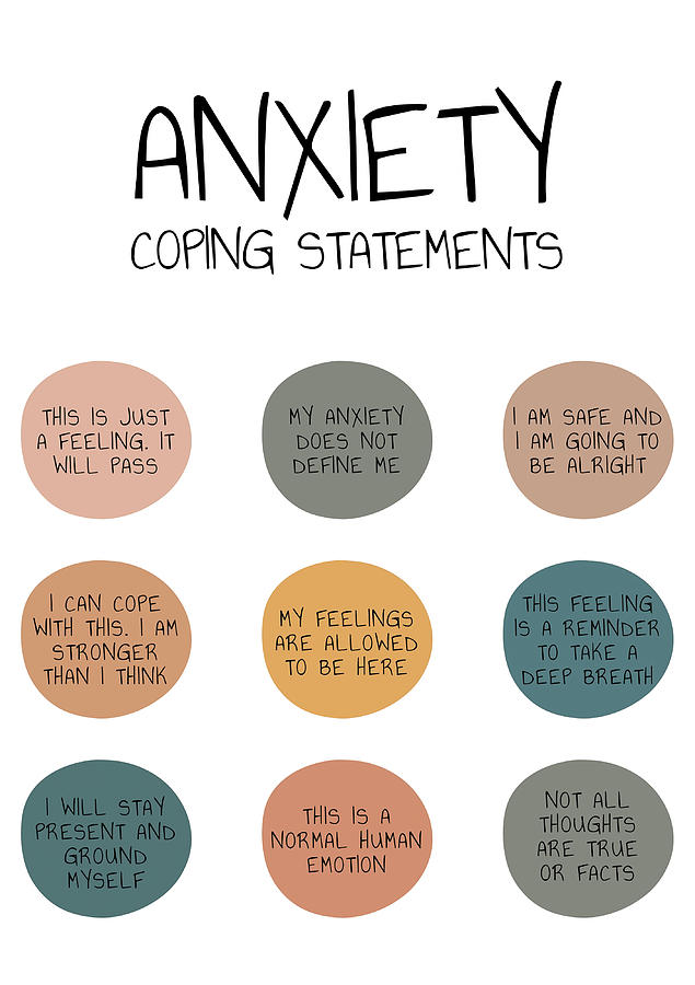 Anxiety Coping Statements Anxiety Help Mental Painting by Summer Becky ...