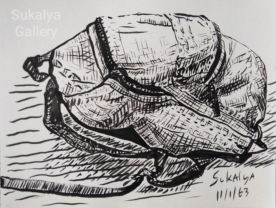 Anyday backpack Drawing by Sukalya Chearanantana
