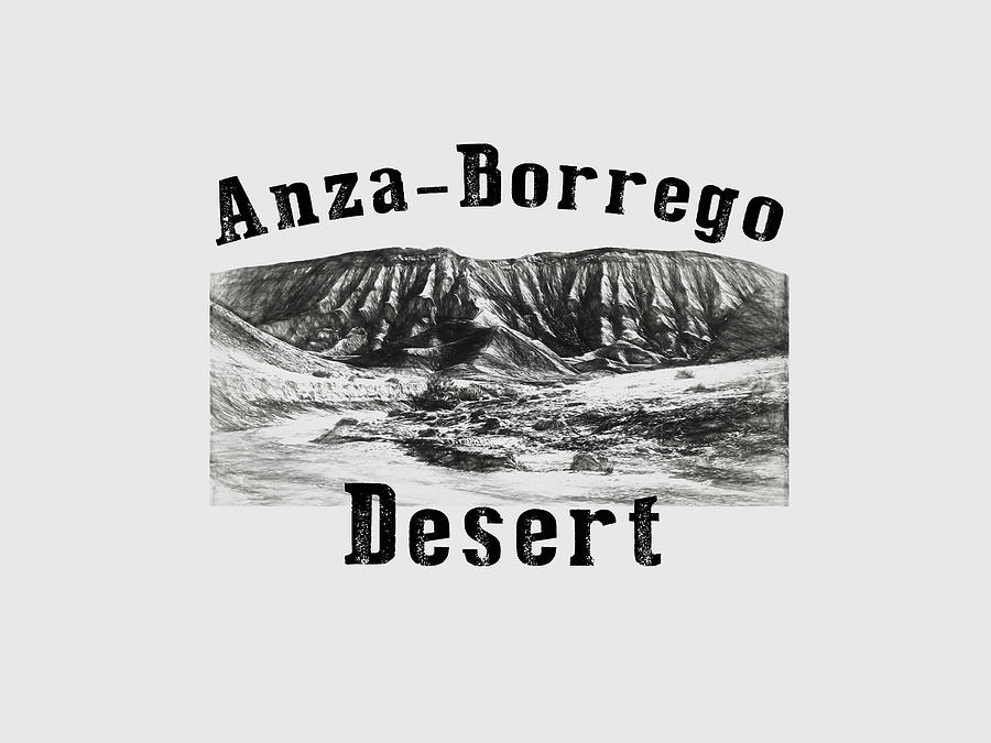 Anza-Borrego Desert  - Black Digital Art by Peter Tellone