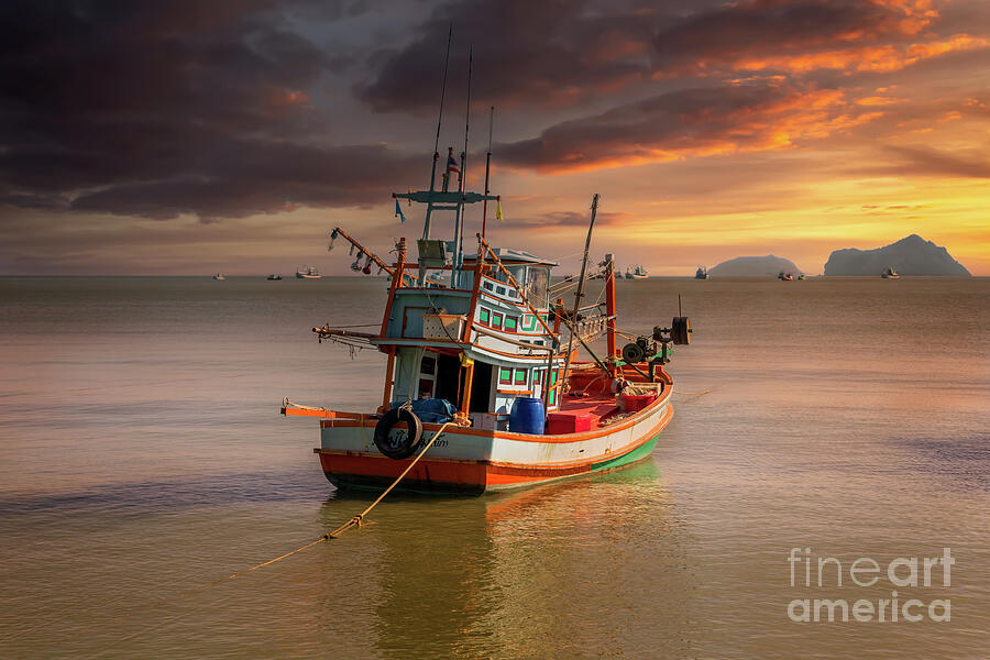 Ao Noi Fishing Boat Thailand Photograph by Adrian Evans