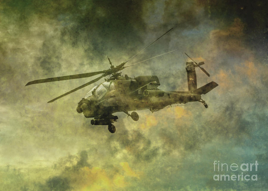 Apache Attack Helicopter Three Digital Art