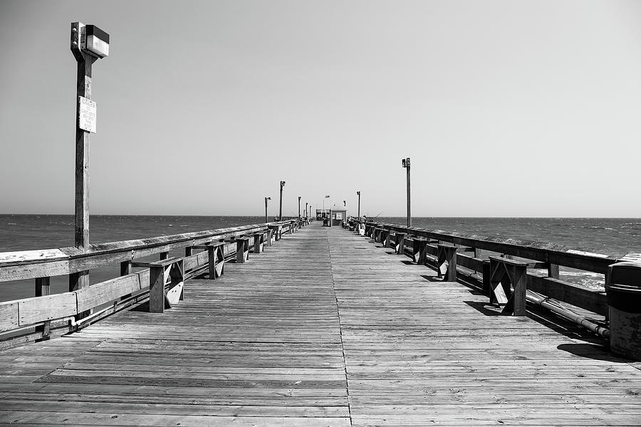 Apache Pier Walk Black And White Photograph by Dan Sproul