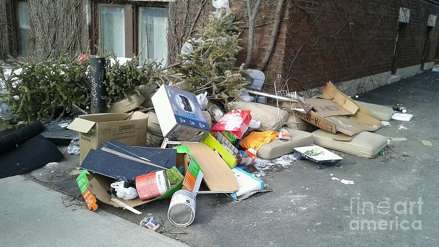 Apartment living with neighbors garbage Photograph by Nora Lem - Fine ...