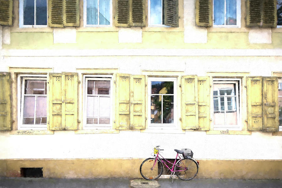 Apartments and a Bicycle  Photograph by Deborah Penland