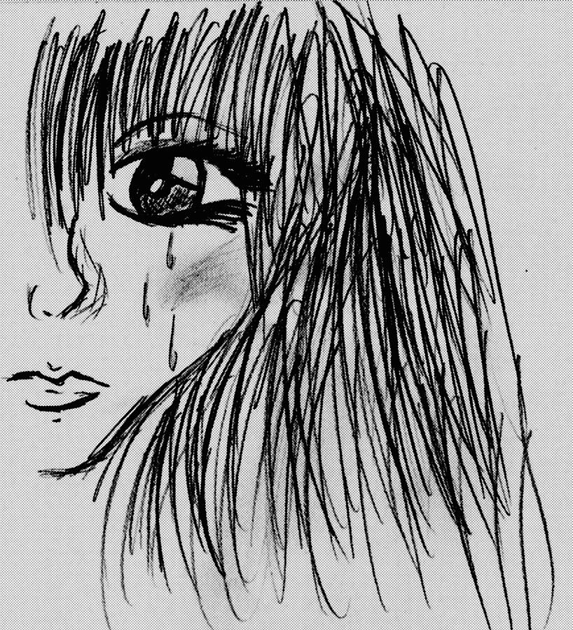 Apathetic Tears Drawing by Kaos Family Art - Pixels