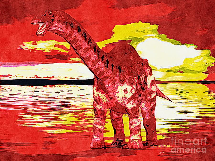 Apatosaurus Dinosaur Digital Art 01 Digital Art by Douglas Brown