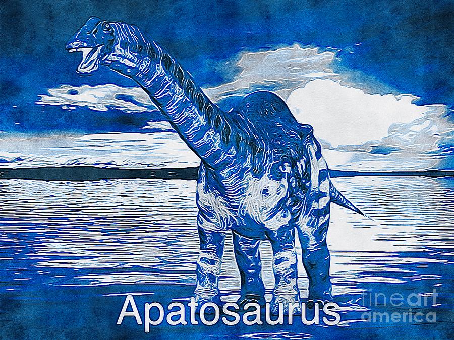 Apatosaurus Dinosaur Digital Art 03 Digital Art by Douglas Brown