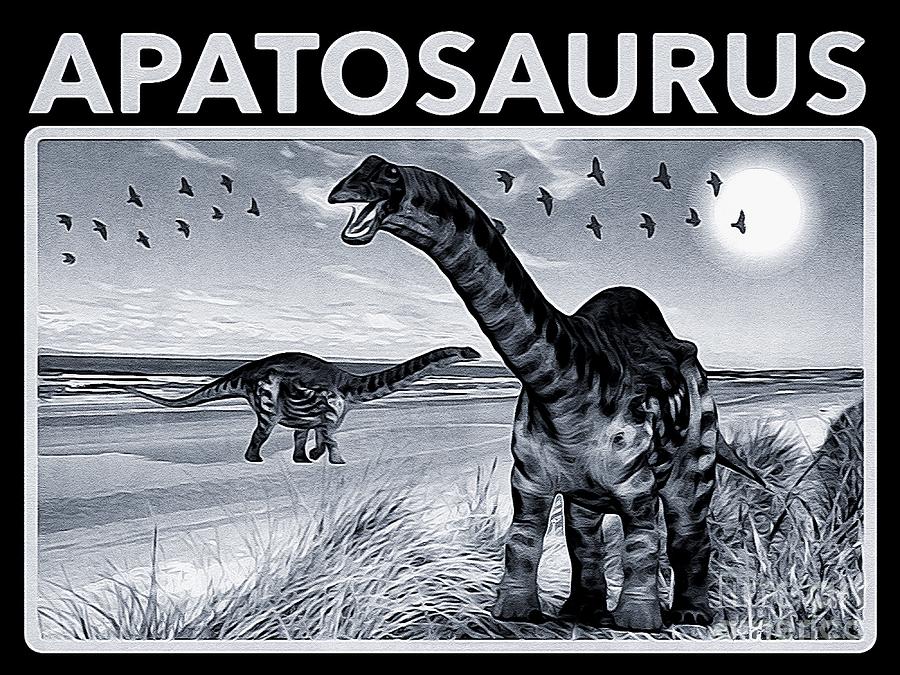 Apatosaurus Dinosaur pr01 Digital Art by Douglas Brown