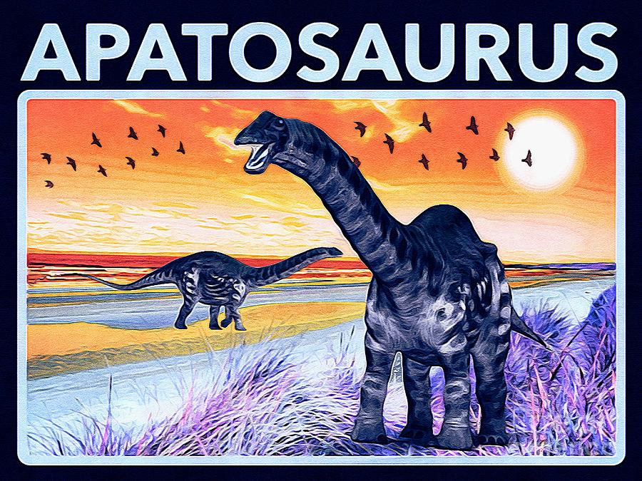 Apatosaurus Dinosaur pr02 Digital Art by Douglas Brown
