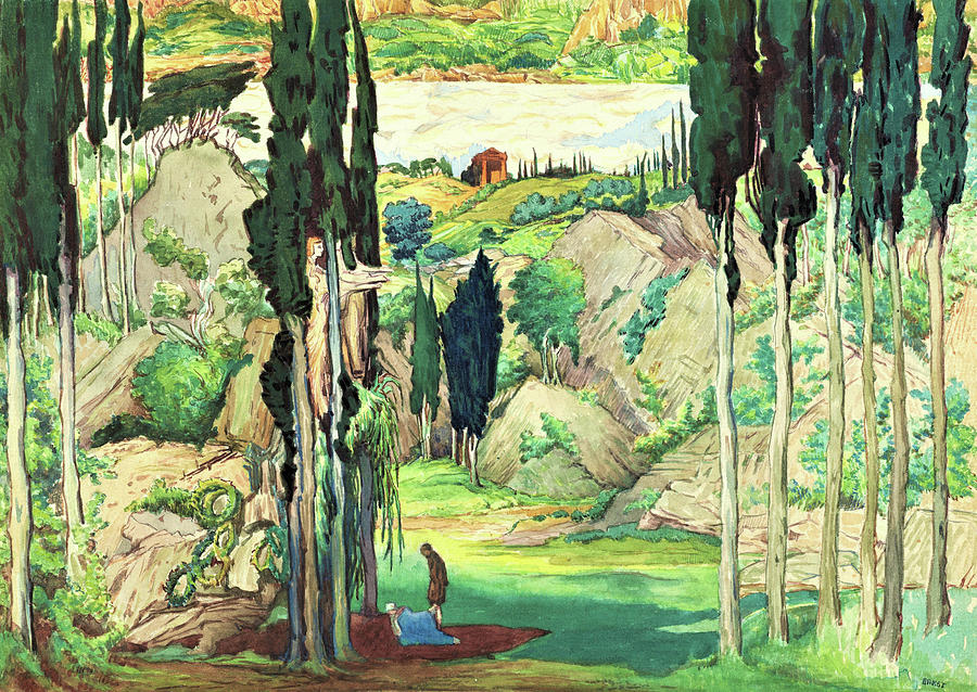 Leon Bakst Painting - Daphnis and Chloe 1912 - Digital Remastered Edition by Leon Bakst