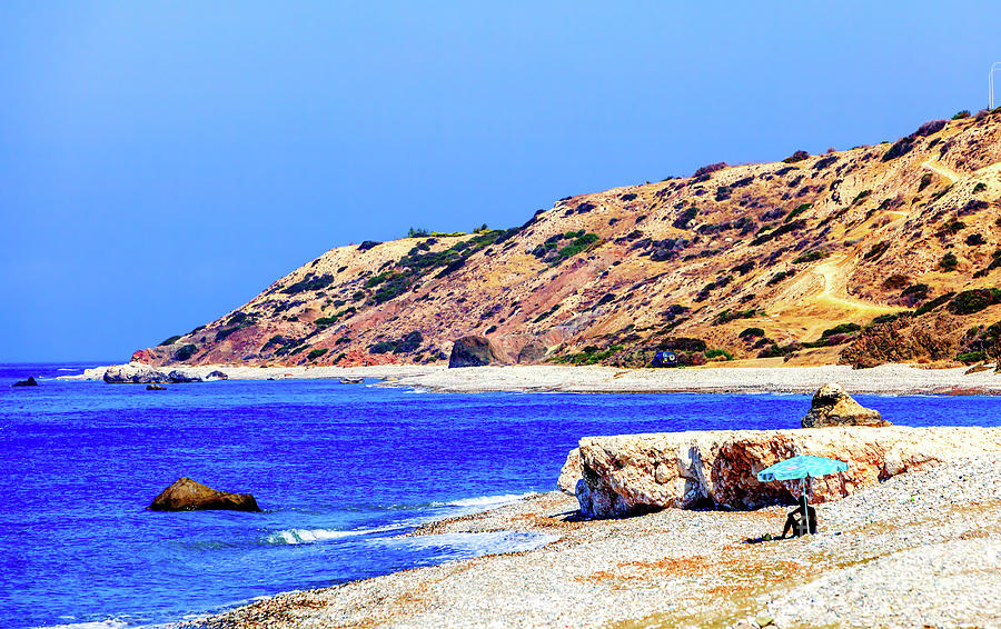 Aphrodite Beach All to Myself in Cyprus Photograph by John Rizzuto