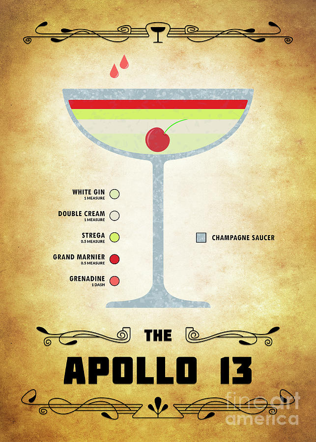 Apollo 13 Cocktail - Classic Digital Art by Bo Kev