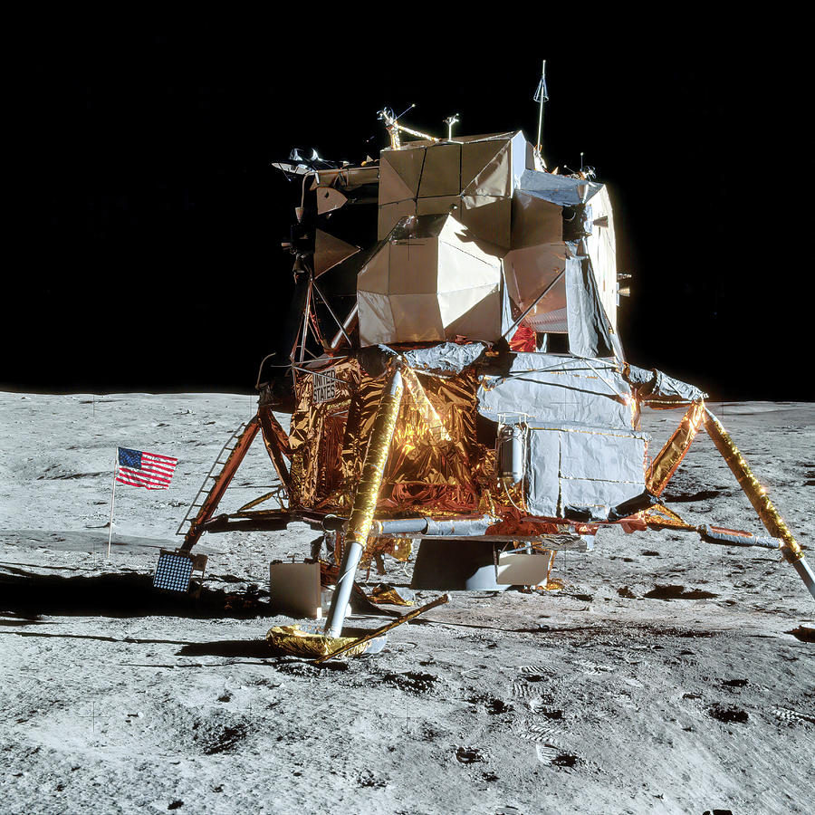 Apollo 14 Lunar Module On The Moon Photograph