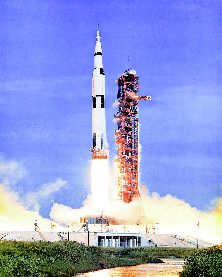 Apollo Photograph - Apollo 15 Launch 1 by Eric Glaser