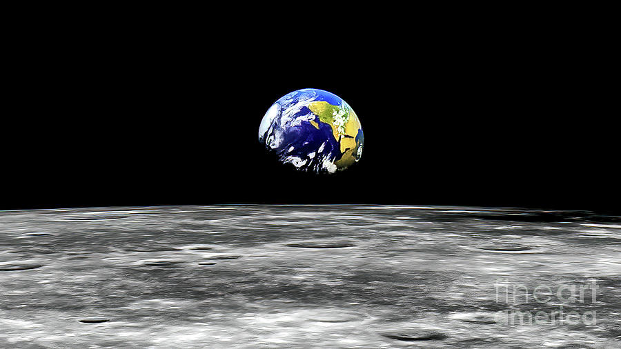 Apollo 17 View of Earth From the Moon Photograph by M G Whittingham