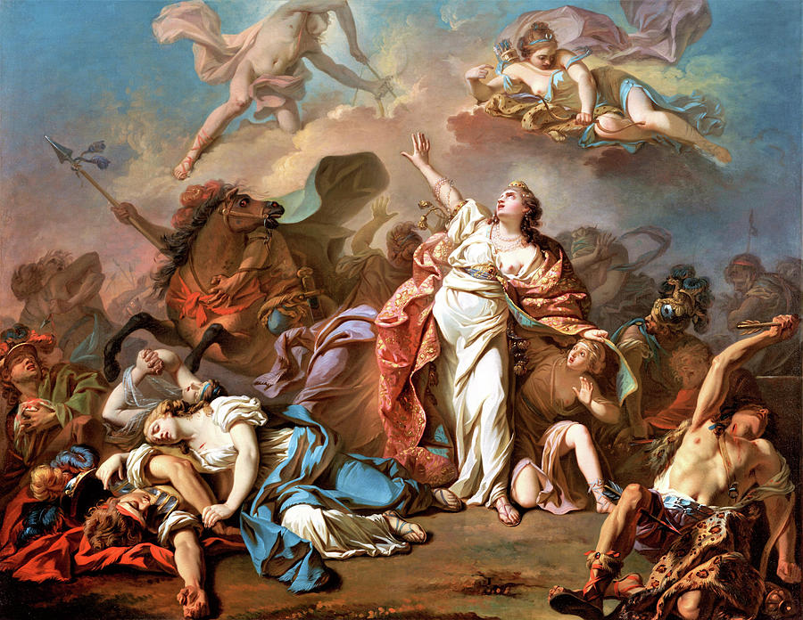 Jacques-louis David Painting - Apollo And Diana Attacking The Children Of Niobe - Digital Remastered Edition by Jacques-Louis David Jacques-louis David Painting - Apollo And Diana Attacking The Children Of Niobe - Digital Remastered Edition by Jacques-Louis David