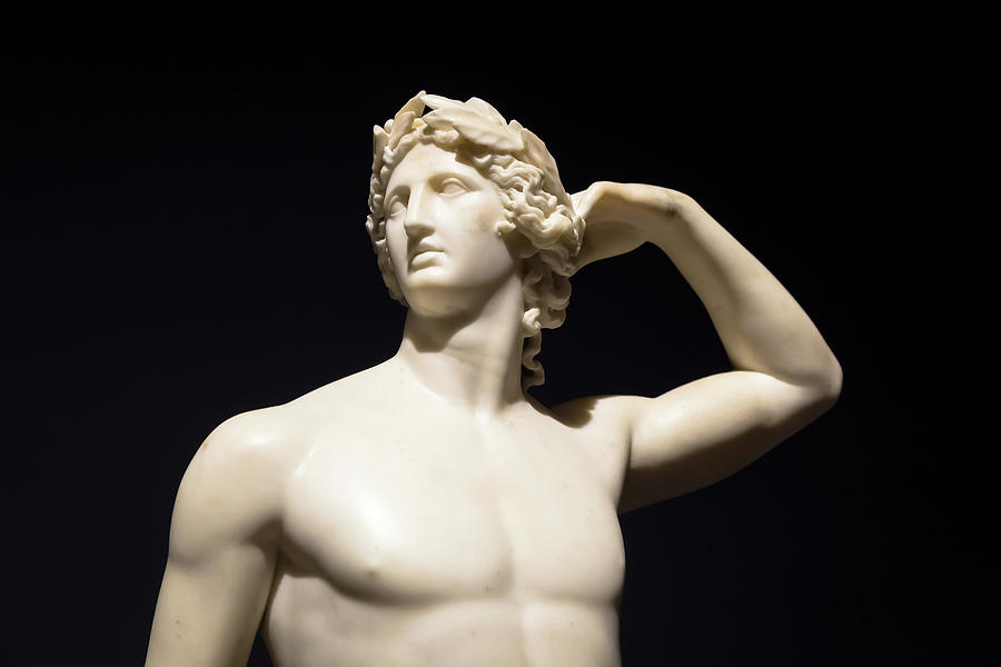 Apollo Crowning Himself - Antonio Canova's ancient sculpture Photograph ...