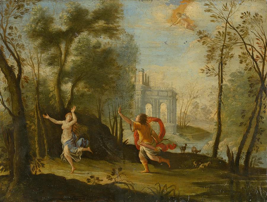 Apollo Pursuing Daphne Painting by Anonymous