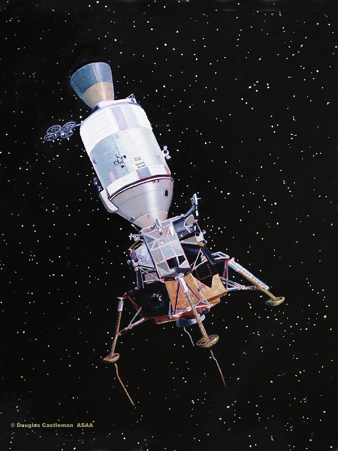 Apollo Spacecraft Painting by Douglas Castleman