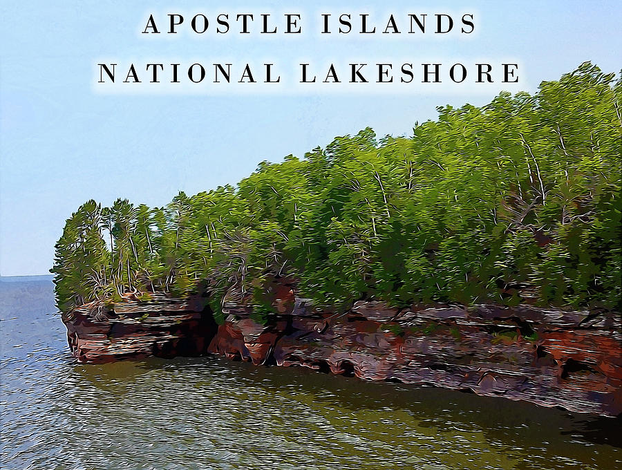 Apostle Islands Lakeshore Print Digital Art by Dan Sproul