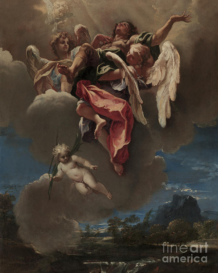 Apotheosis Rise to Heaven of a Saint - CZAPO Painting by Sebastiano Ricci